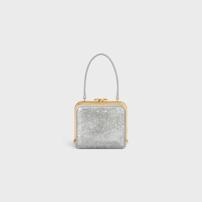 CELINE Lana Minaudiere aus Wildkalbsleder mit Strass CELINE Lana Minaudiere aus Wildkalbsleder mit Strass