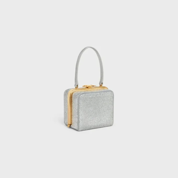 CELINE Lana Minaudiere aus Wildkalbsleder mit Strass CELINE Lana Minaudiere aus Wildkalbsleder mit Strass