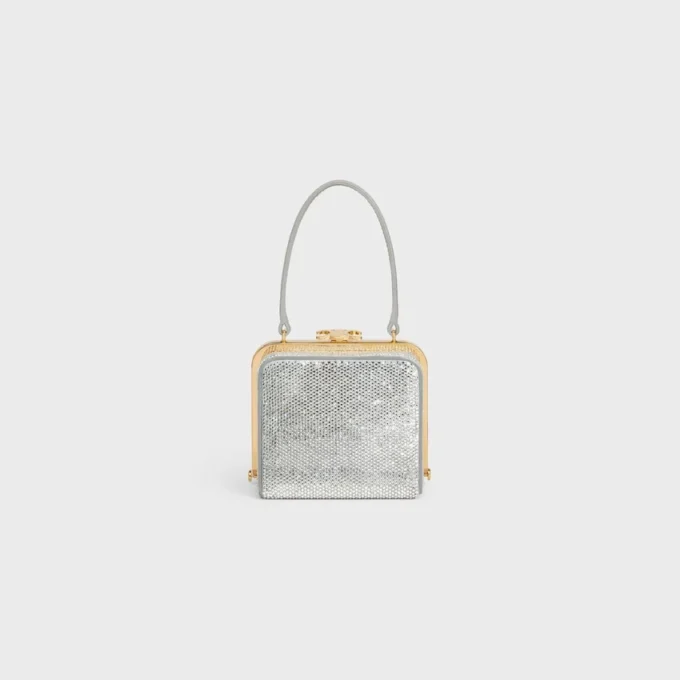 CELINE Lana Minaudiere aus Wildkalbsleder mit Strass CELINE Lana Minaudiere aus Wildkalbsleder mit Strass