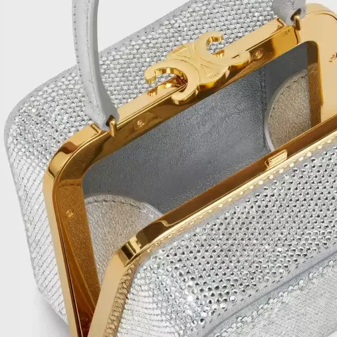 CELINE Lana Minaudiere aus Wildkalbsleder mit Strass CELINE Lana Minaudiere aus Wildkalbsleder mit Strass