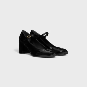 CELINE Lily Perforated Triomphe Babies aus lackiertem Kalbsleder