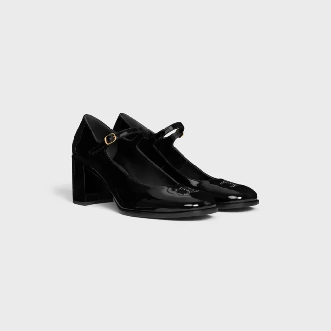 CELINE Lily Perforated Triomphe Babies aus lackiertem Kalbsleder CELINE Lily Perforated Triomphe Babies aus lackiertem Kalbsleder