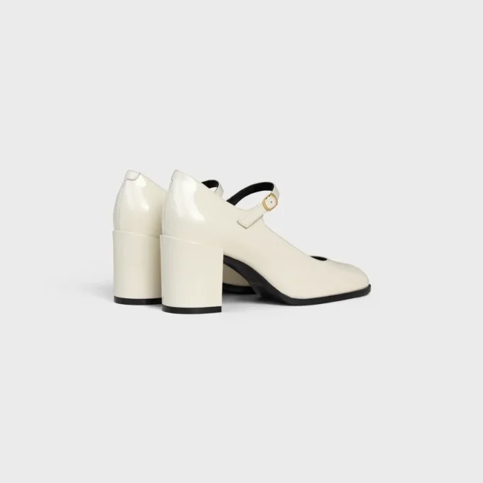 CELINE Lily Perforated Triomphe Babies aus lackiertem Kalbsleder