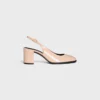 CELINE Lily Perforated Triomphe Slingback aus lackiertem Kalbsleder CELINE Lily Perforated Triomphe Slingback aus lackiertem Kalbsleder