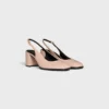 CELINE Lily Perforated Triomphe Slingback aus lackiertem Kalbsleder CELINE Lily Perforated Triomphe Slingback aus lackiertem Kalbsleder