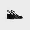 CELINE Lily Perforated Triomphe Slingback aus lackiertem Kalbsleder CELINE Lily Perforated Triomphe Slingback aus lackiertem Kalbsleder