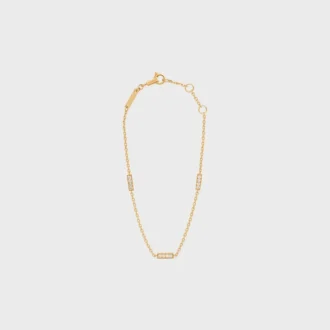 CELINE Line Dreifacharmband aus Gelbgold und Diamanten CELINE Line Dreifacharmband aus Gelbgold und Diamanten