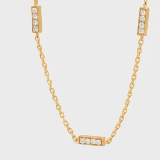 CELINE Line Dreifacharmband aus Gelbgold und Diamanten CELINE Line Dreifacharmband aus Gelbgold und Diamanten