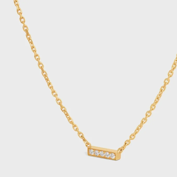 CELINE Line Halskette aus Gelbgold und Diamanten