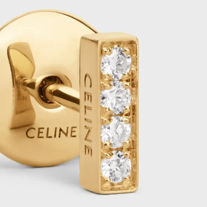 CELINE Line Ohrstecker aus Gelbgold und Diamanten