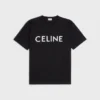 CELINE Lockeres T-Shirt aus Baumwolljersey CELINE Lockeres T-Shirt aus Baumwolljersey