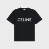 CELINE Lockeres T-Shirt aus Baumwolljersey CELINE Lockeres T-Shirt aus Baumwolljersey