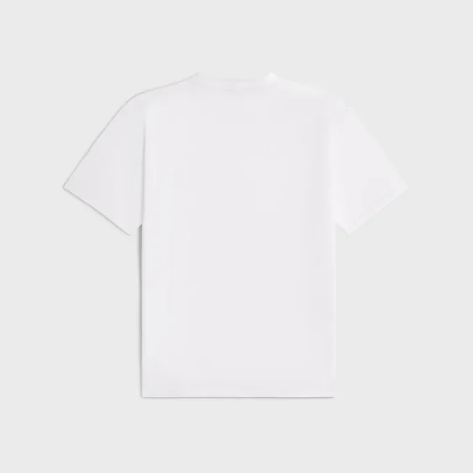 CELINE Lockeres T-Shirt aus Baumwolljersey CELINE Lockeres T-Shirt aus Baumwolljersey