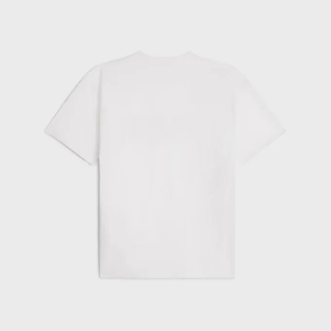 CELINE Lockeres T-Shirt aus Baumwolljersey CELINE Lockeres T-Shirt aus Baumwolljersey