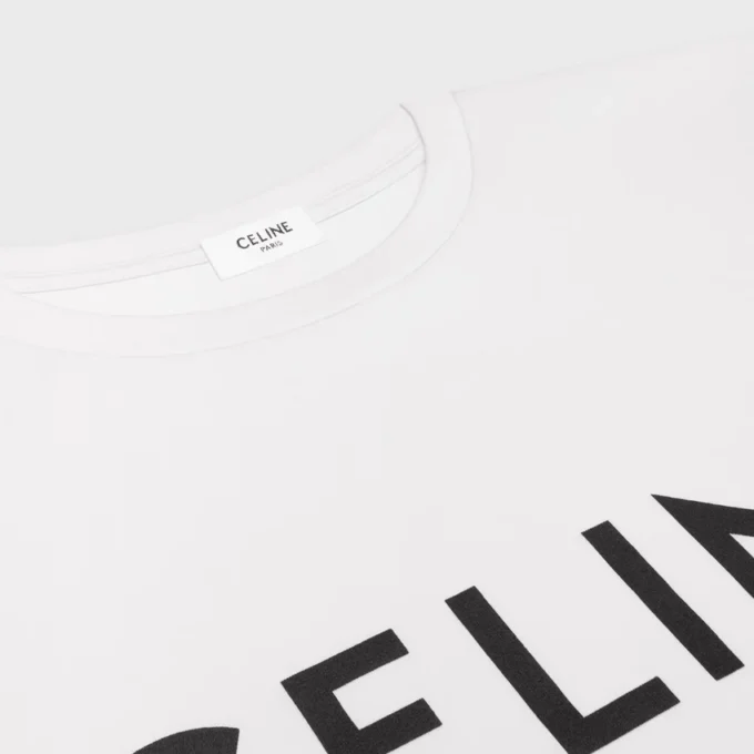 CELINE Lockeres T-Shirt aus Baumwolljersey CELINE Lockeres T-Shirt aus Baumwolljersey
