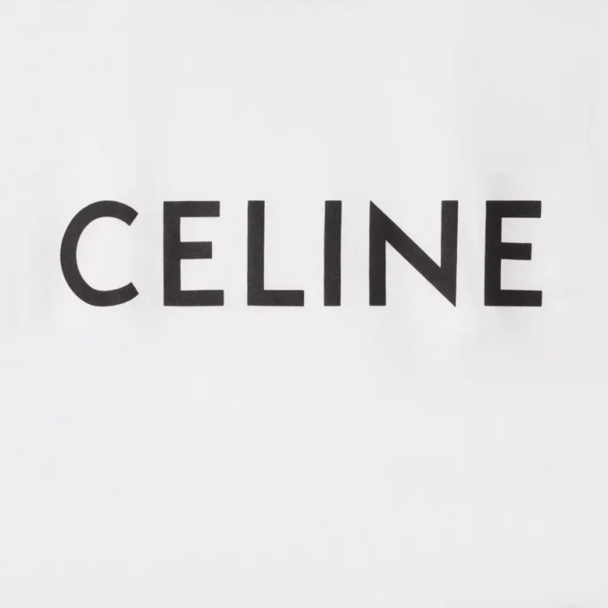 CELINE Lockeres T-Shirt aus Baumwolljersey CELINE Lockeres T-Shirt aus Baumwolljersey