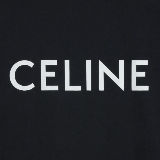 CELINE Lockeres T-Shirt aus Baumwolljersey CELINE Lockeres T-Shirt aus Baumwolljersey