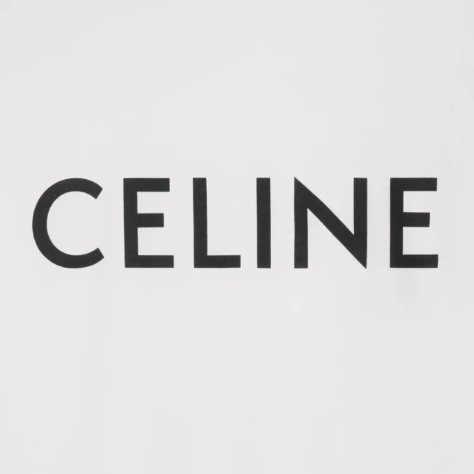 CELINE Lockeres T-Shirt aus Baumwolljersey CELINE Lockeres T-Shirt aus Baumwolljersey