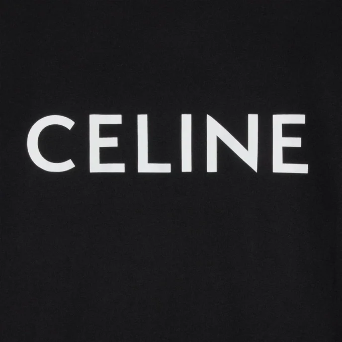 CELINE Lockeres T-Shirt aus Baumwolljersey CELINE Lockeres T-Shirt aus Baumwolljersey