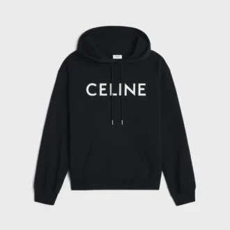 CELINE Loose Hoodie aus Baumwollfleece