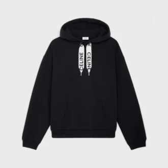 CELINE Loose Hoodie aus Baumwollfleece