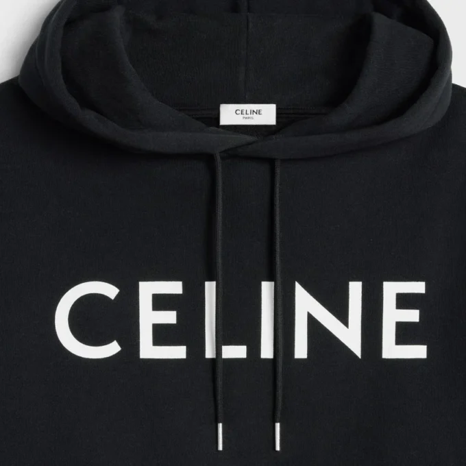 CELINE Loose Hoodie aus Baumwollfleece CELINE Loose Hoodie aus Baumwollfleece
