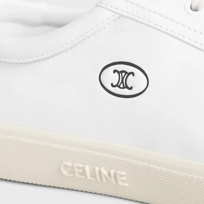 CELINE Lou Low Schnürsneaker mit Triomphe-Motiv aus Lammleder