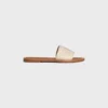 CELINE Lympia Pantolette aus besticktem Baumwoll-Canvas