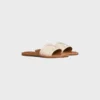 CELINE Lympia Pantolette aus besticktem Baumwoll-Canvas