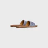 CELINE Lympia Pantolette aus gestreiftem Textil mit Triomphe CELINE Lympia Pantolette aus gestreiftem Textil mit Triomphe