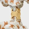 CELINE Mini Triomphe Scrunchy aus Seide und Messing mit Goldfinish