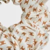 CELINE Mini Triomphe Scrunchy aus Seide und Messing mit Goldfinish