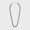 CELINE Monochroms Perlenkette aus Onyx und Messing mit Rhodium-Finish CELINE Monochroms Perlenkette aus Onyx und Messing mit Rhodium-Finish