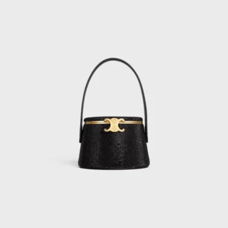 CELINE Nina Minaudiere aus Kalbsveloursleder mit Strass