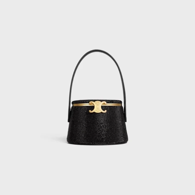 CELINE Nina Minaudiere aus Kalbsveloursleder mit Strass CELINE Nina Minaudiere aus Kalbsveloursleder mit Strass
