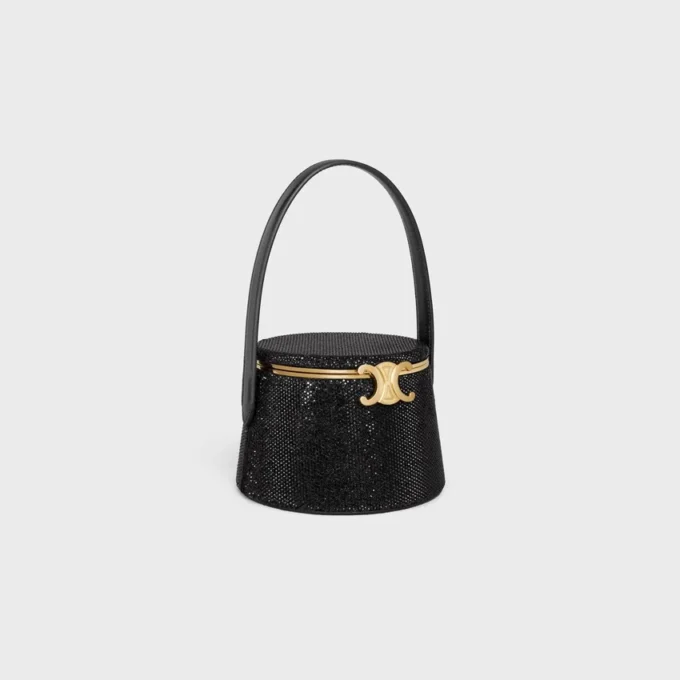CELINE Nina Minaudiere aus Kalbsveloursleder mit Strass CELINE Nina Minaudiere aus Kalbsveloursleder mit Strass