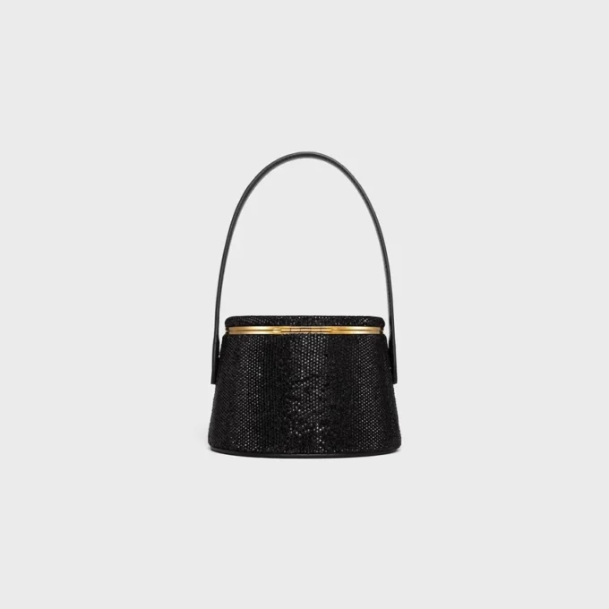 CELINE Nina Minaudiere aus Kalbsveloursleder mit Strass CELINE Nina Minaudiere aus Kalbsveloursleder mit Strass