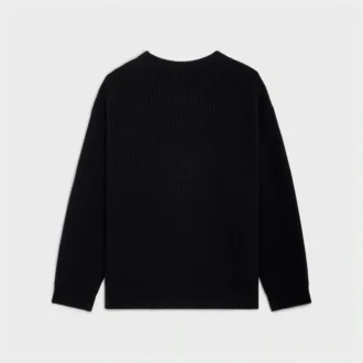 CELINE Oversize-Pullover aus gerippter Wolle