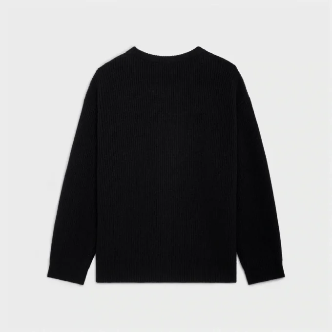CELINE Oversize-Pullover aus gerippter Wolle CELINE Oversize-Pullover aus gerippter Wolle