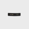 CELINE Paris Haarspange aus Lammleder, Messing mit Goldfinish und Stahl