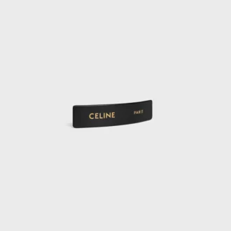 CELINE Paris Haarspange aus Lammleder, Messing mit Goldfinish und Stahl CELINE Paris Haarspange aus Lammleder, Messing mit Goldfinish und Stahl