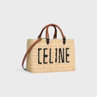 CELINE Paris Panier  aus Raffia und Kalbsleder