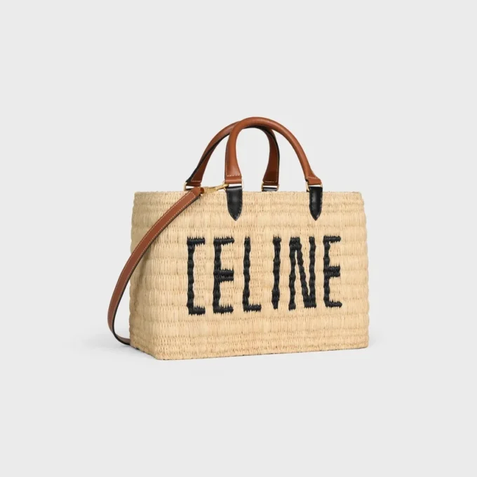 CELINE Paris Panier  aus Raffia und Kalbsleder
