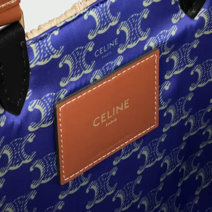 CELINE Paris Panier  aus Raffia und Kalbsleder
