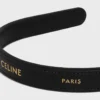 CELINE Paris schmales Stirnband aus Kalbsleder CELINE Paris schmales Stirnband aus Kalbsleder