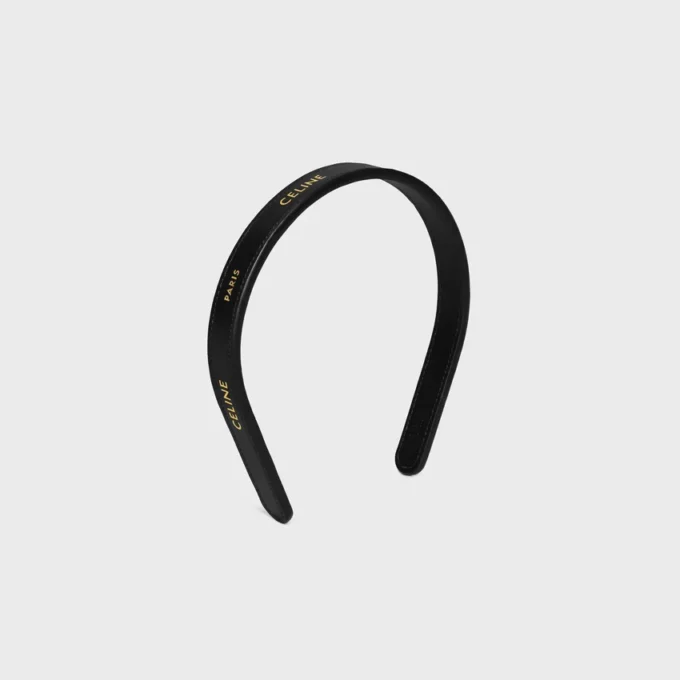 CELINE Paris schmales Stirnband aus Kalbsleder CELINE Paris schmales Stirnband aus Kalbsleder