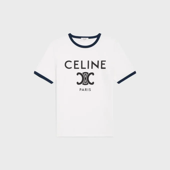 CELINE Paris T-Shirt aus Baumwolljersey CELINE Paris T-Shirt aus Baumwolljersey