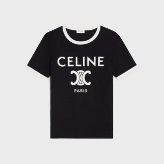 CELINE Paris T-Shirt aus Baumwolljersey