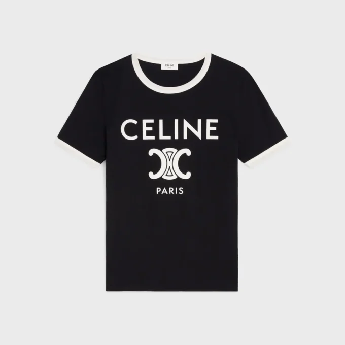 CELINE Paris T-Shirt aus Baumwolljersey