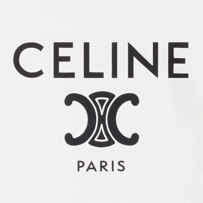 CELINE Paris T-Shirt aus Baumwolljersey CELINE Paris T-Shirt aus Baumwolljersey
